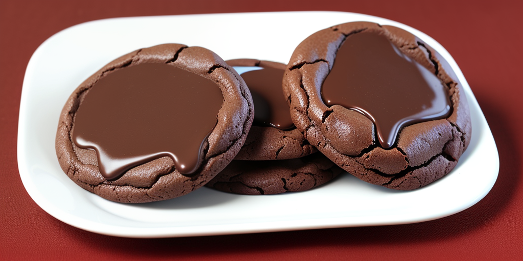 triple chocolate filled cookie with fudge filling