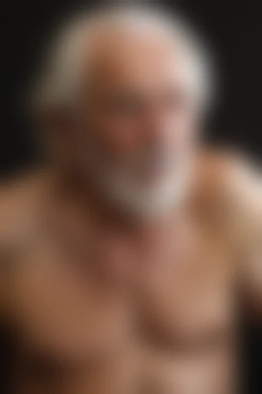 shirtless old men