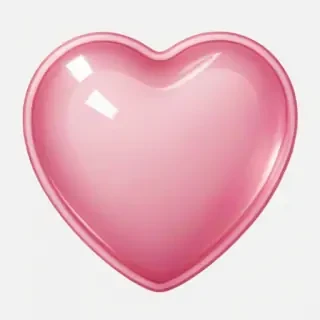 pink heart transparent