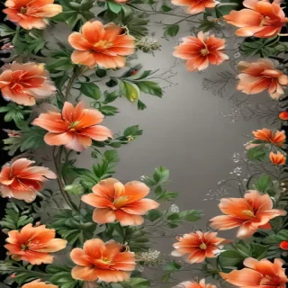 transparent flower border