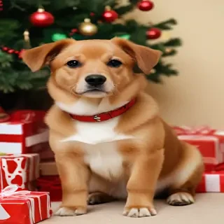wallpaper christmas dog
