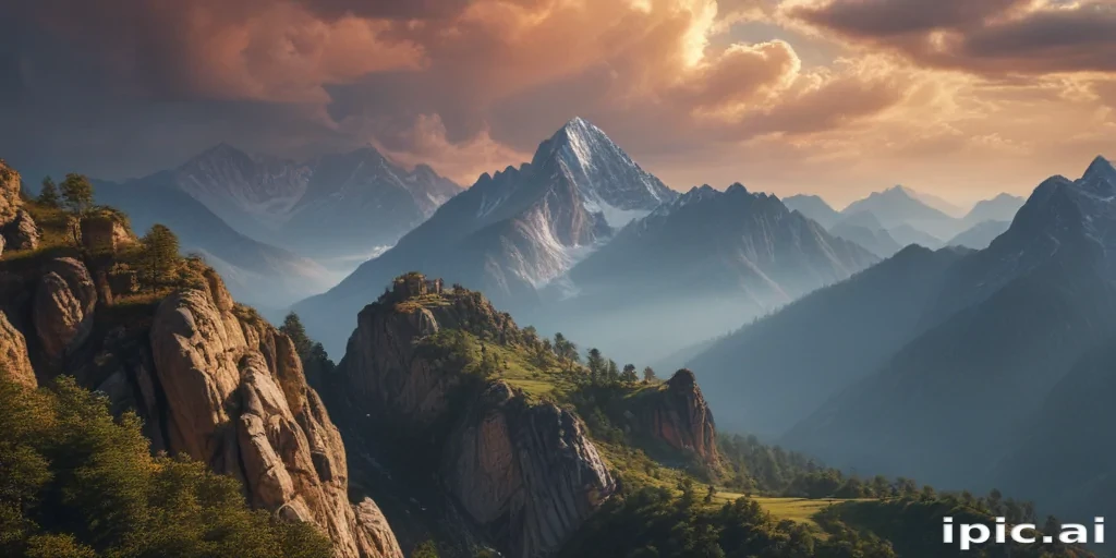 mountainous background