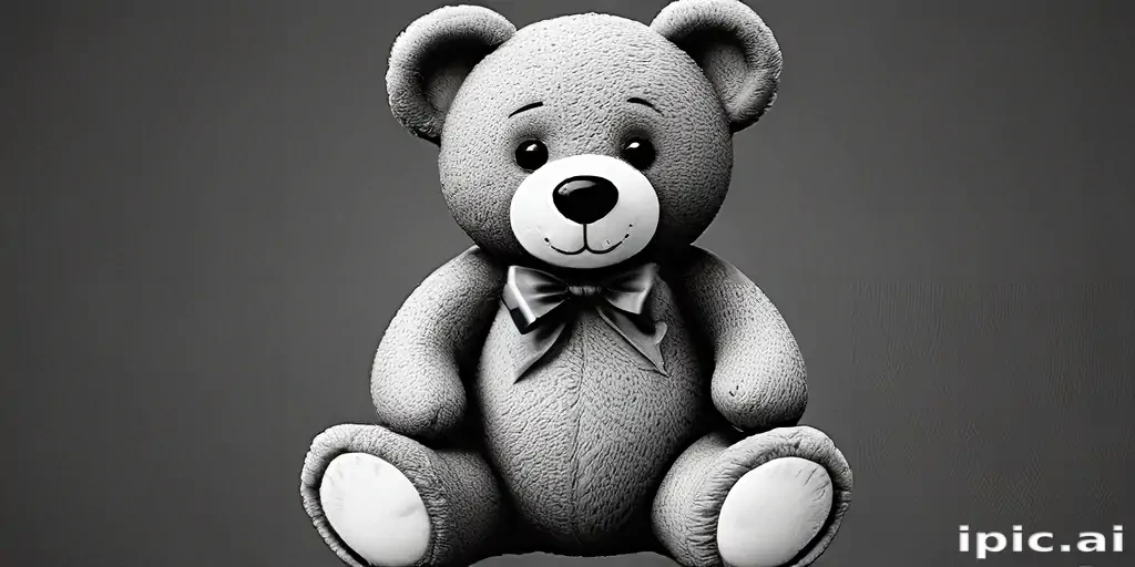 teddy bear clipart black and white