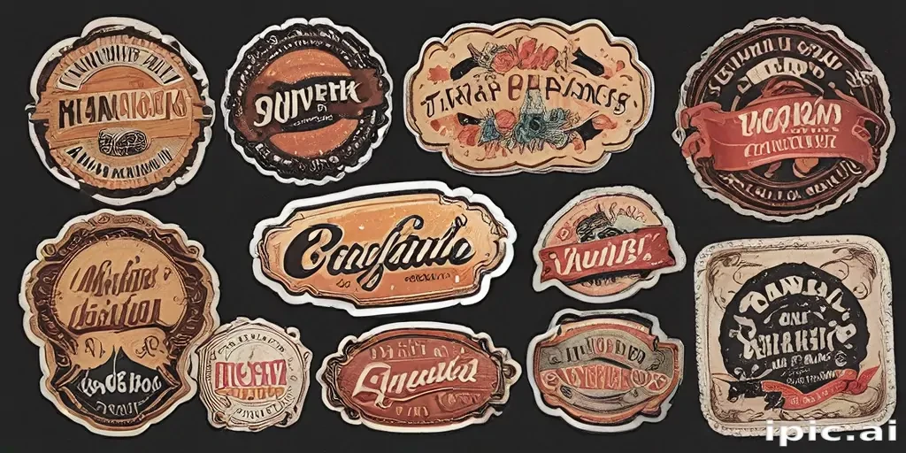 vintage stickers png