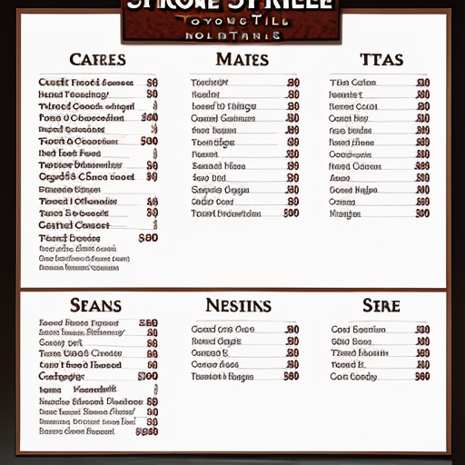 stonefire grill menu with prices