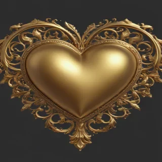 gold heart png