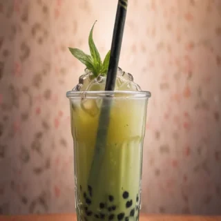 aesthetic boba tea background