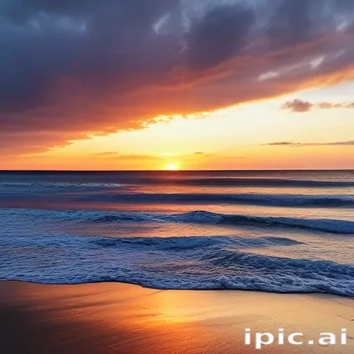 sun set on beach