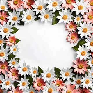 flowers on a white background