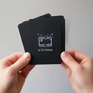 holding card