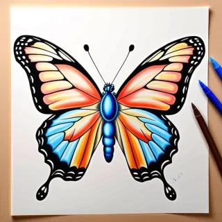 picture of a butterfly drawing