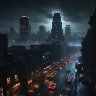 dark city background