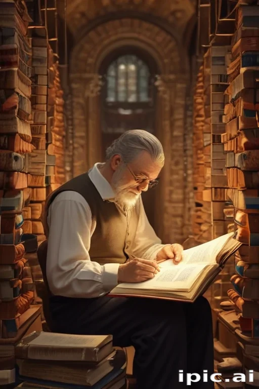 cartoon of reading