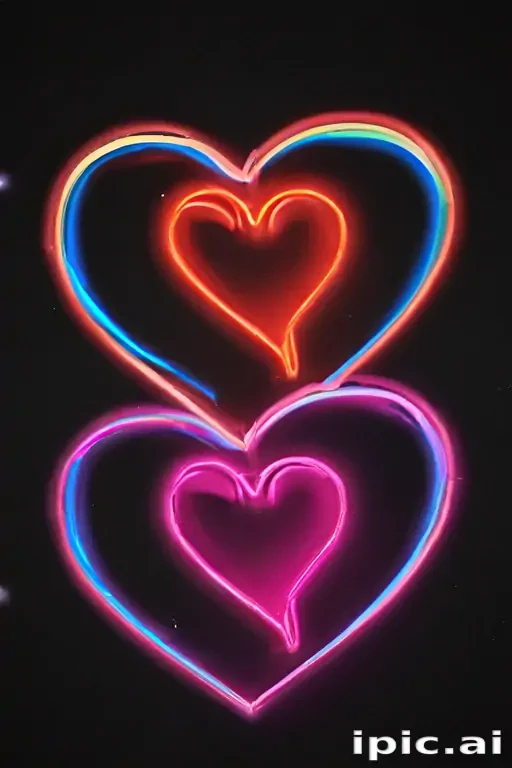 neon heart png