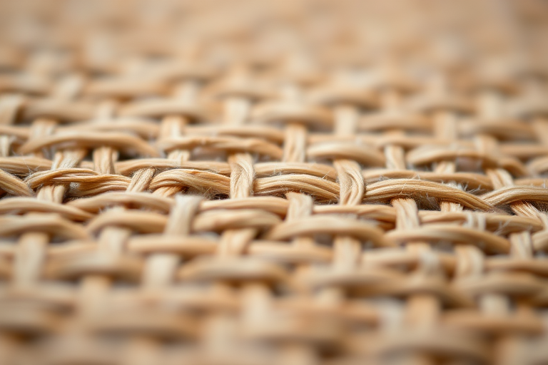 close-up shot of woven fabric texture with a shallow depth of field, 50mm lens, f/2.8, ISO 100, natural light, macro photography, DSLR camera