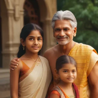 happy indian family