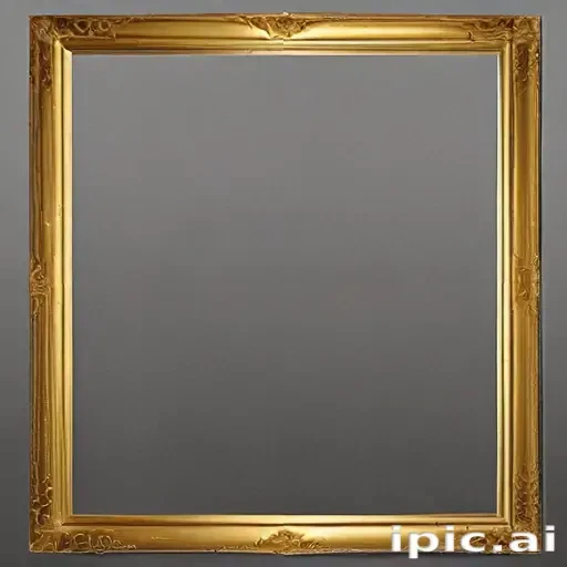rectangle gold frame png