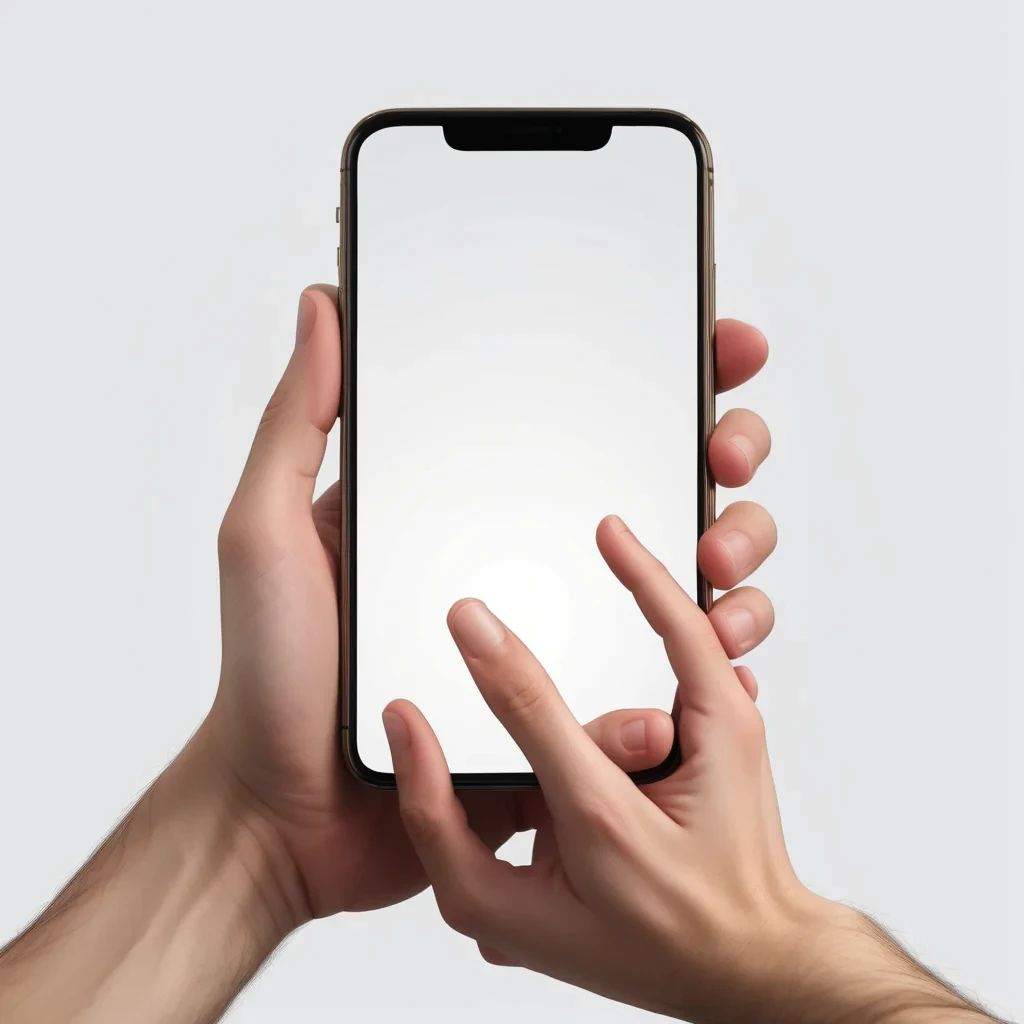 hand holding a phone