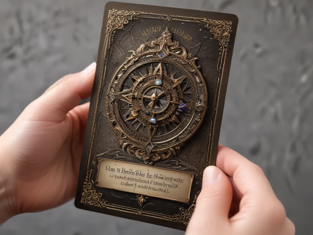 holding card