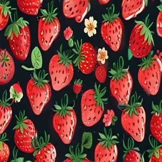 cute strawberry background