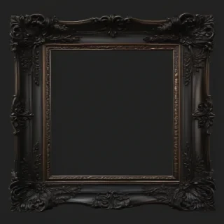 black picture frame png