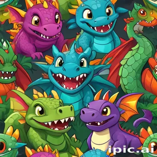 cartoon dragons