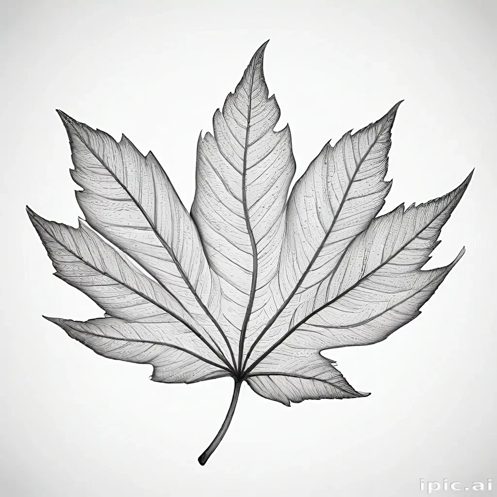 black and white clipart leaf