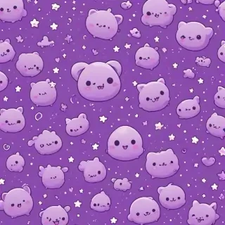kawaii purple wallpaper
