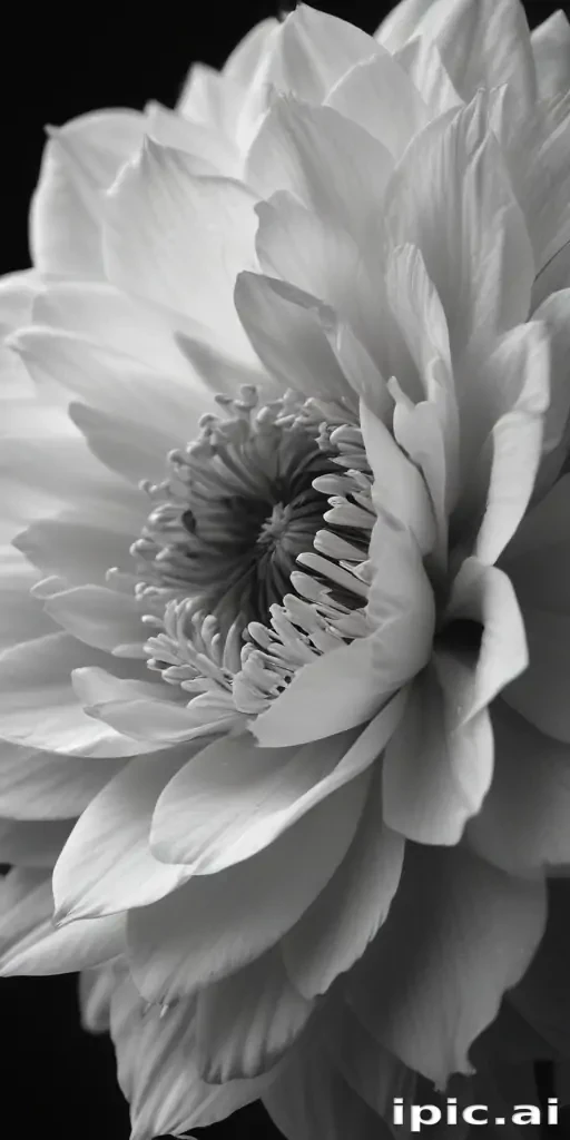 black and white flower