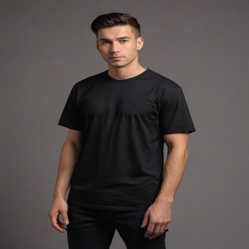 black mockup shirt