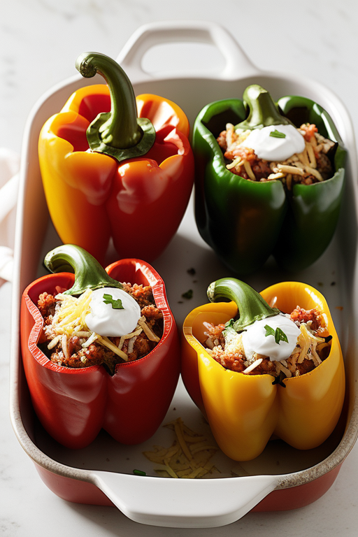 how long to bake stuffed peppers at 400