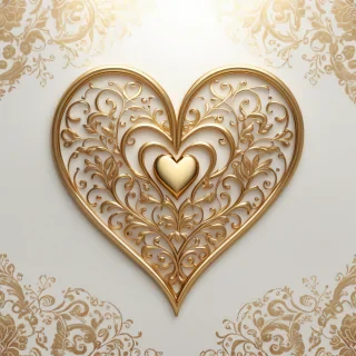 gold heart wallpaper