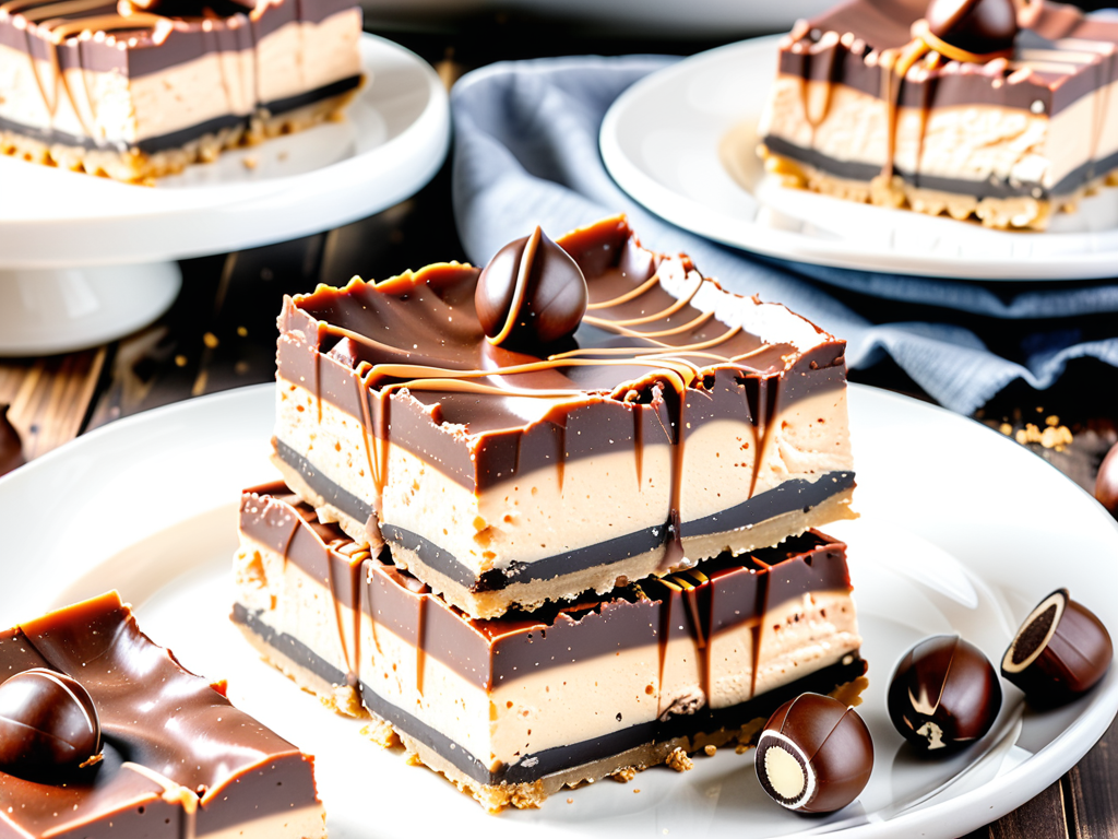 no bake buckeye cheesecake bars
