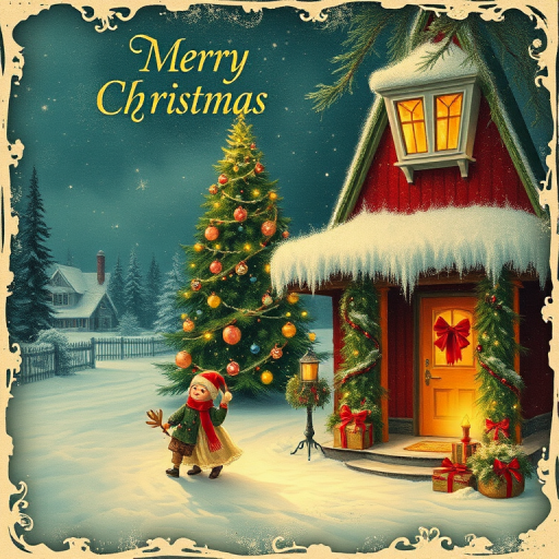 vintage merry christmas image