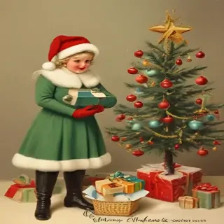 merry christmas vintage images