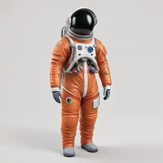 cartoon transparent astronaut suit