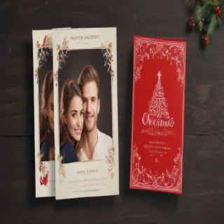 christmas card template psd