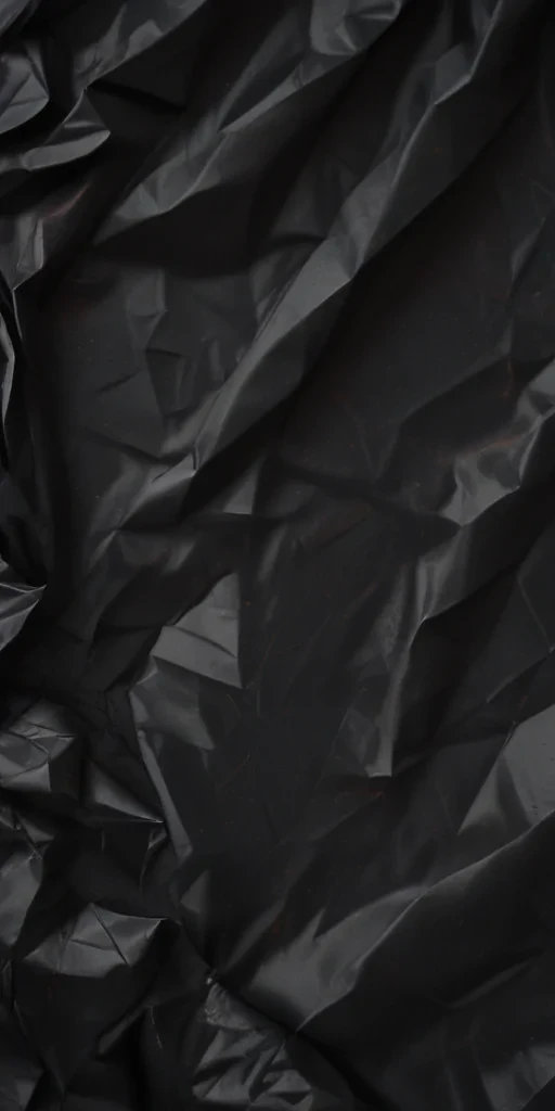 black crumpled paper