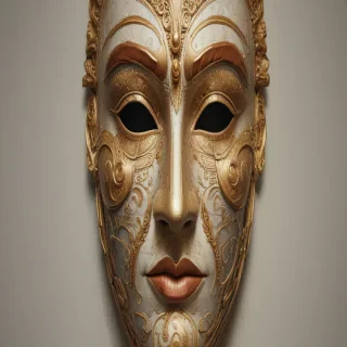 drawing of a mask