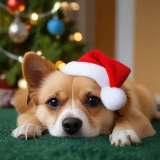 wallpaper christmas dog