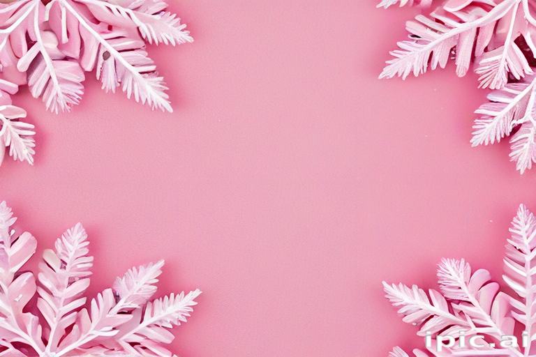 Delicate Pink Snowflakes Arranged Around a Soft Pink Background for ...