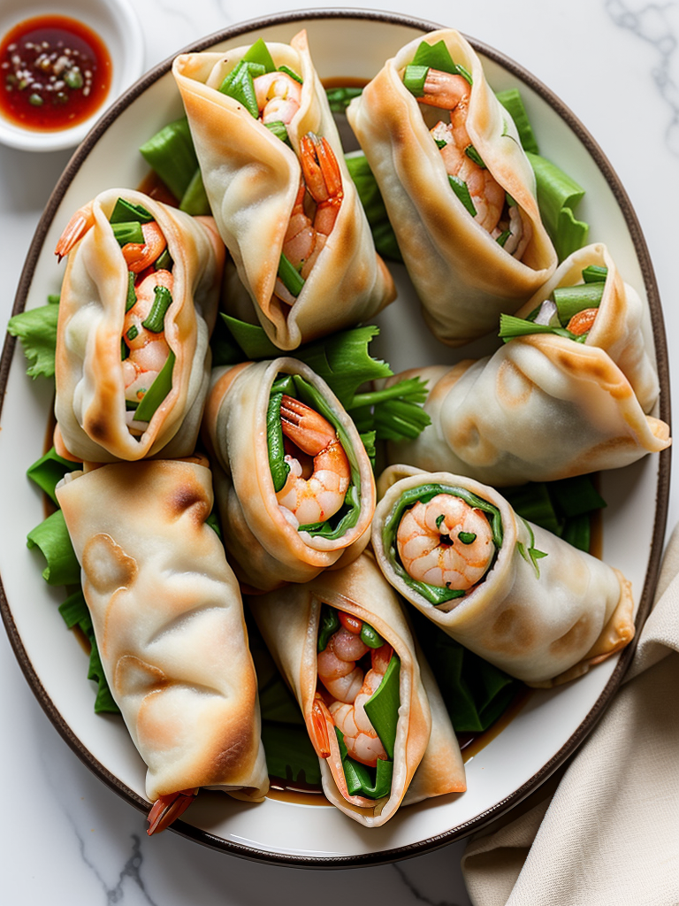 shrimp egg rolls and others