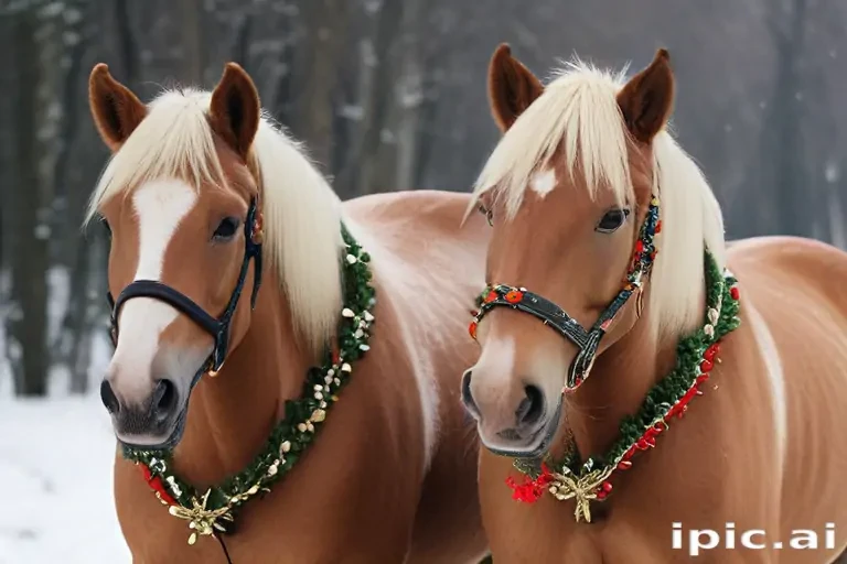 pictures of christmas horses