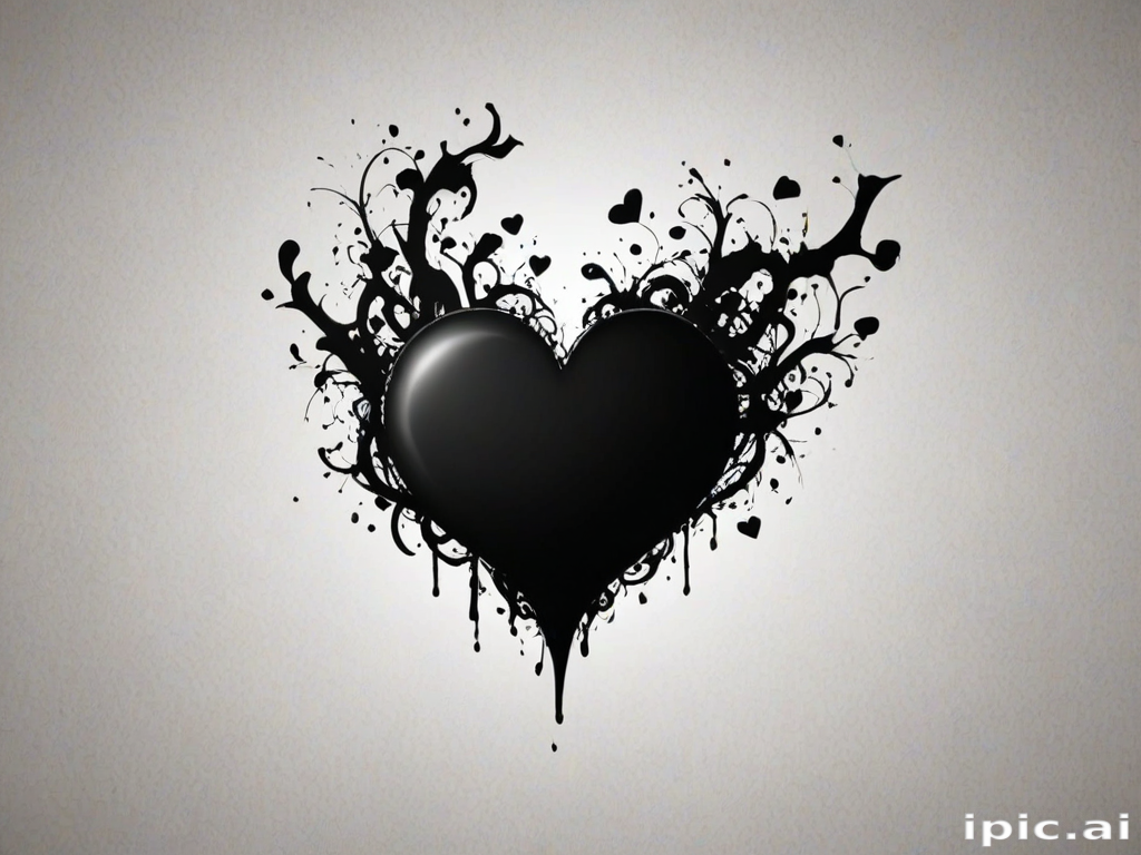 wallpaper black heart