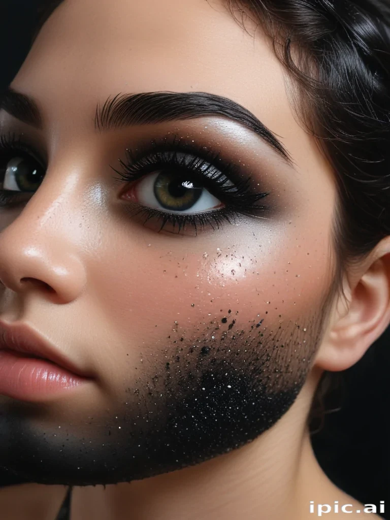 black with glitter