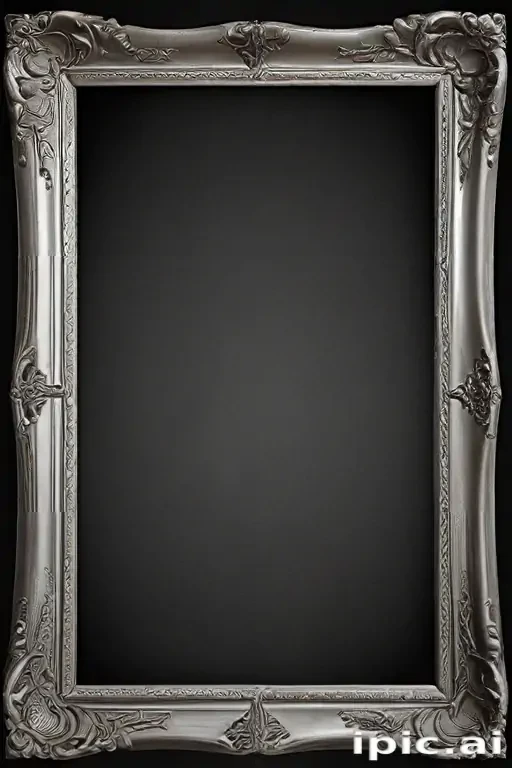 silver picture frame png