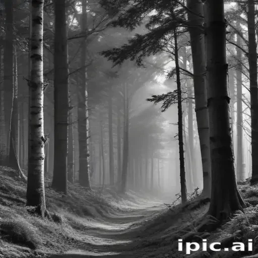 forest clipart black and white