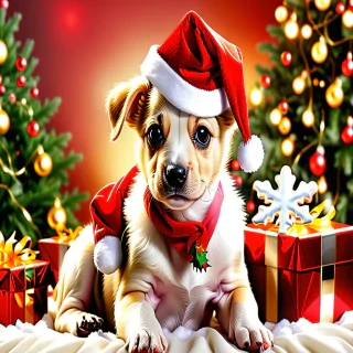 christmas dogs wallpaper