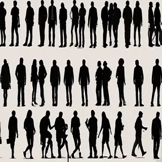 people silhouettes