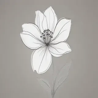 simple flower line art